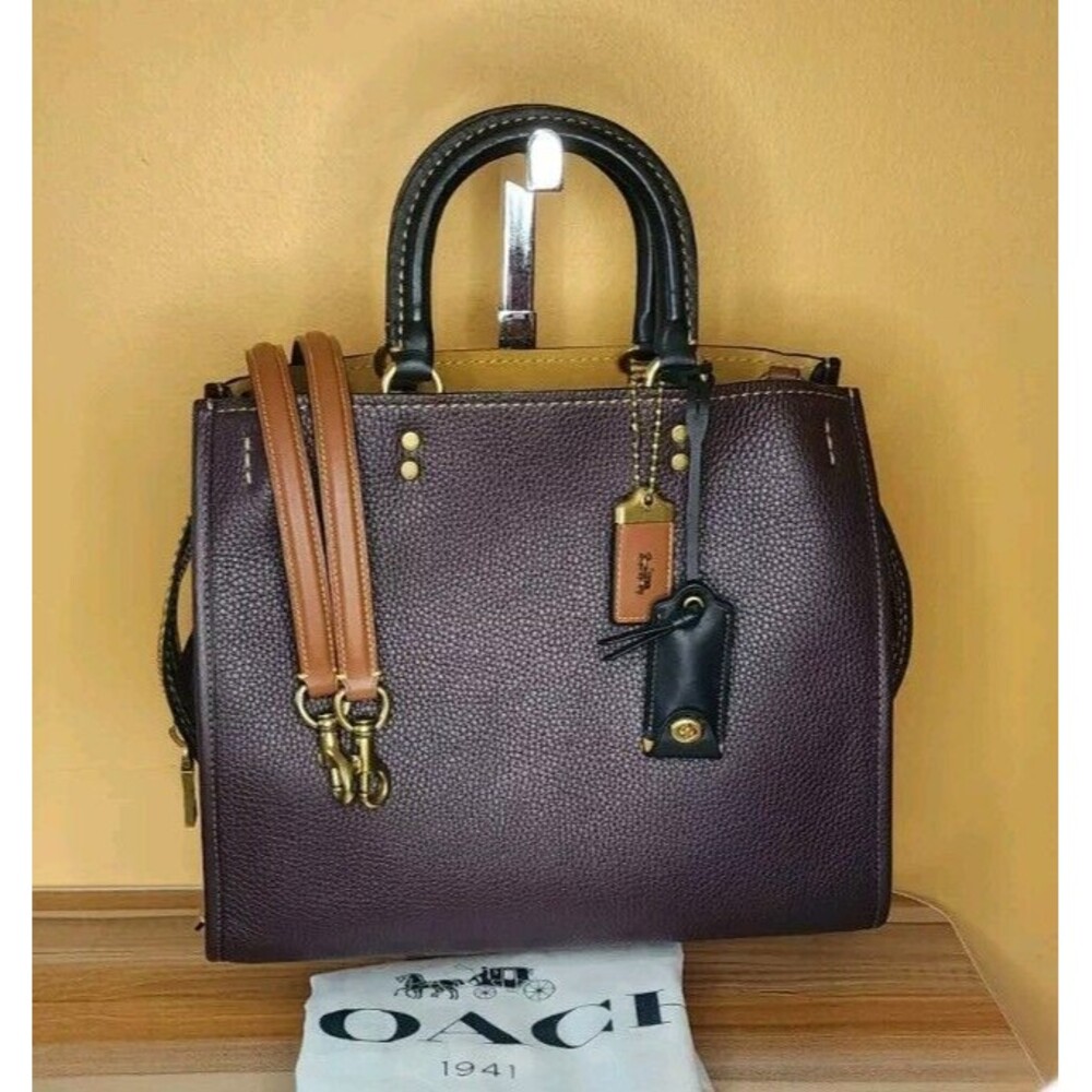 Coach ROGUE 30 MTO in Colorblock Handbag Purse